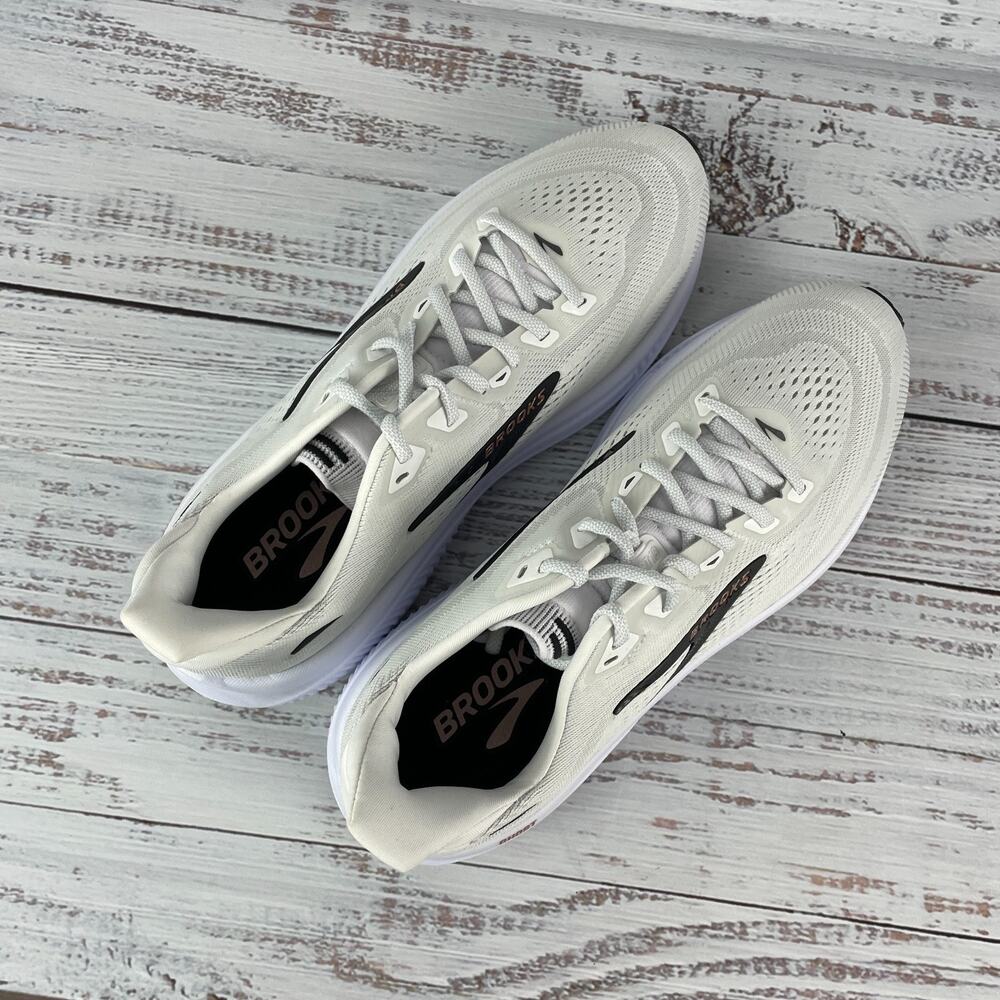 Brooks Ghost 18 Women’s 11.5 B Running Shoes White Black Rose Gold - Picture 7 of 11